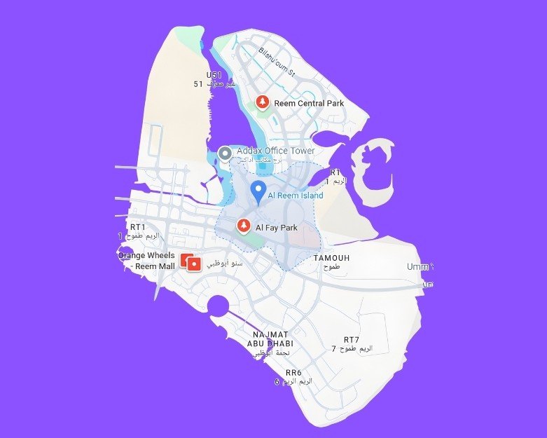 Reem Island Map